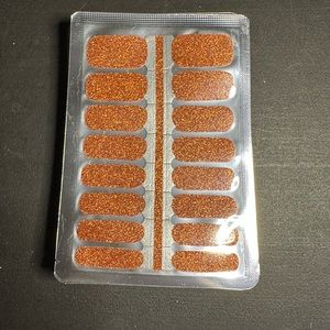 Lily and Fox Orange glitter nail stickers